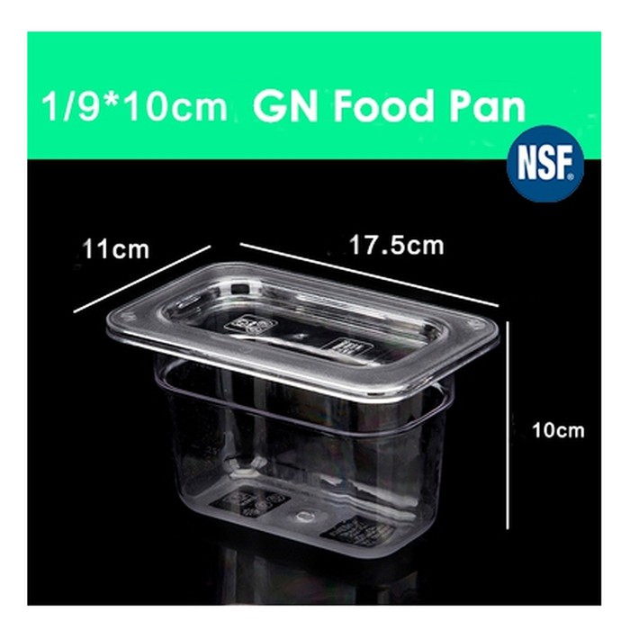 Panci Serbaguna Keramik Milux Gold FZ665 Polycarbonate Food Pan 1/9 Tinggi 10Cm Foodpan 1/9 T10 Taha