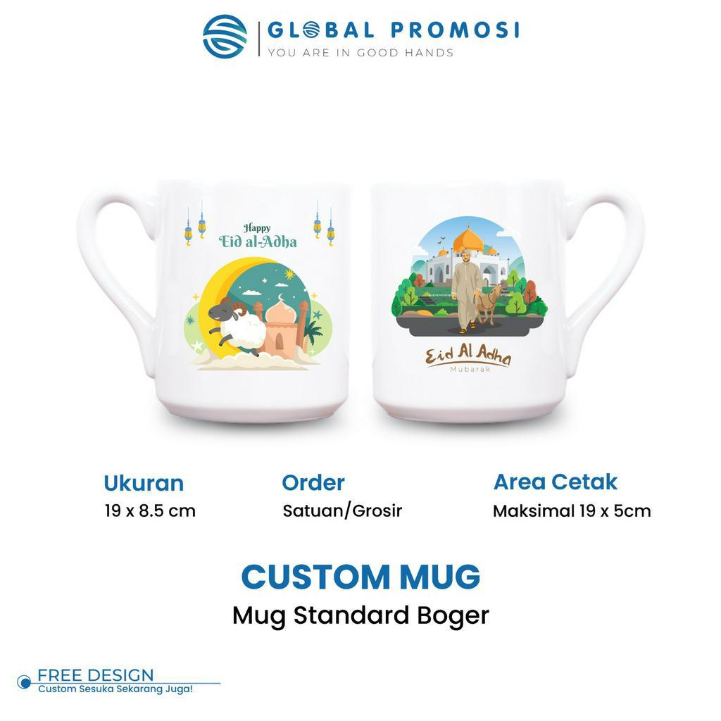 Souvenir Mug Standard Custom Satuan/Grosir Tebal Khusus Pengiriman Ekspedisi