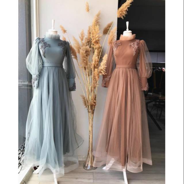 Vivian Wedding Gown / Wedding Muslim Gown / Gaun Akad Turkey / Dress Pesta Muslim Turki