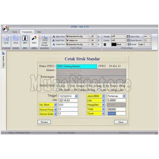 Download struk spbu excel 2020