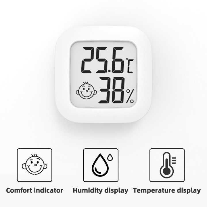 DIZAINLIFE Thermometer Hygrometer Digital LCD Display Pengukur Suhu dan Kelembaban - CX-0726