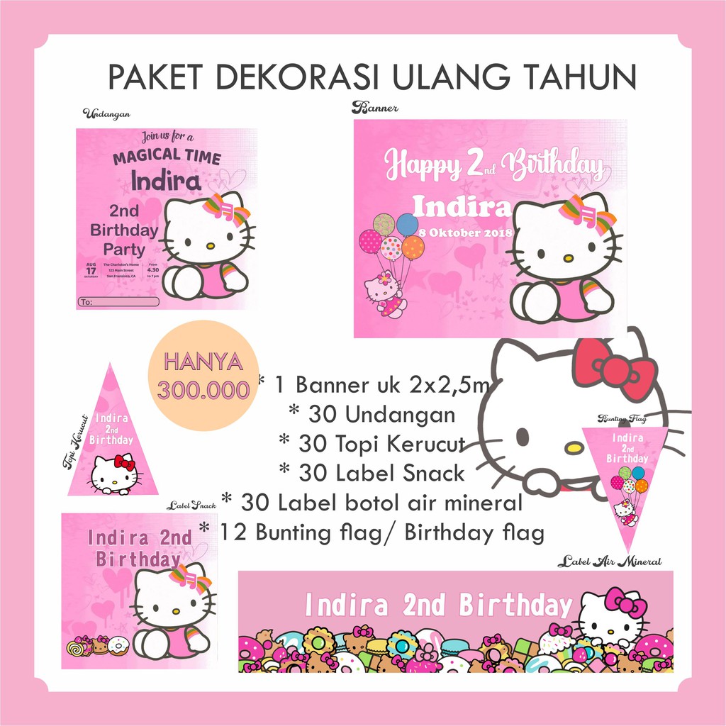 35 Ideas For Gambar Dekorasi  Ulang Tahun  Tema  Hello  Kitty  