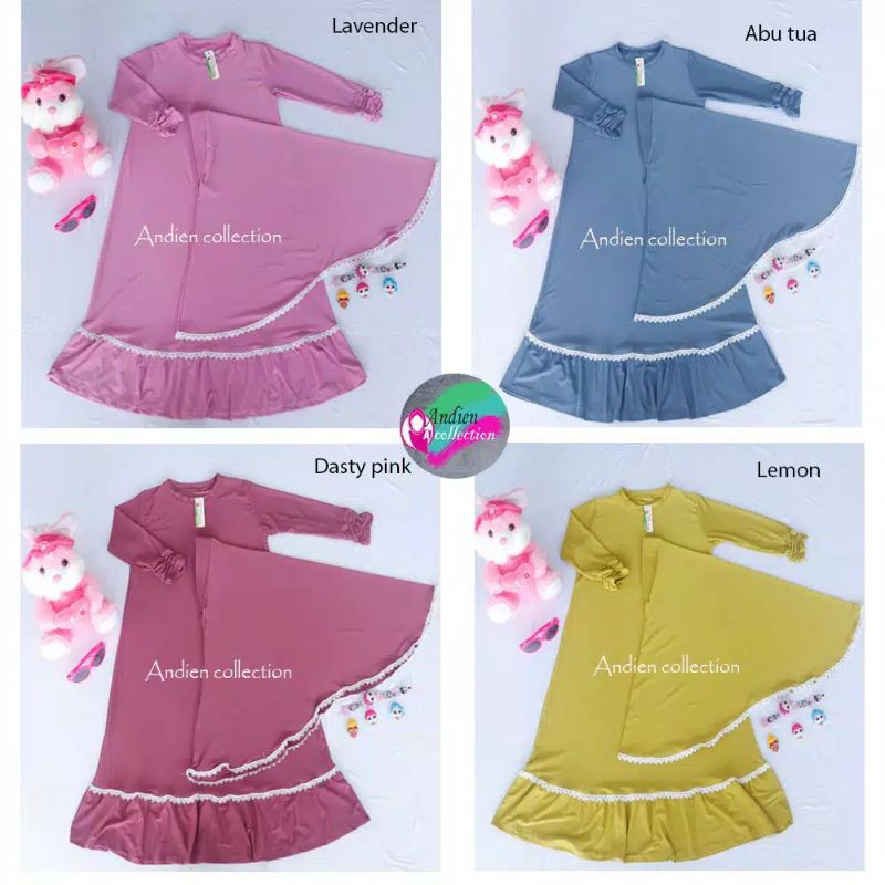 gamis anak bahan jersey premium