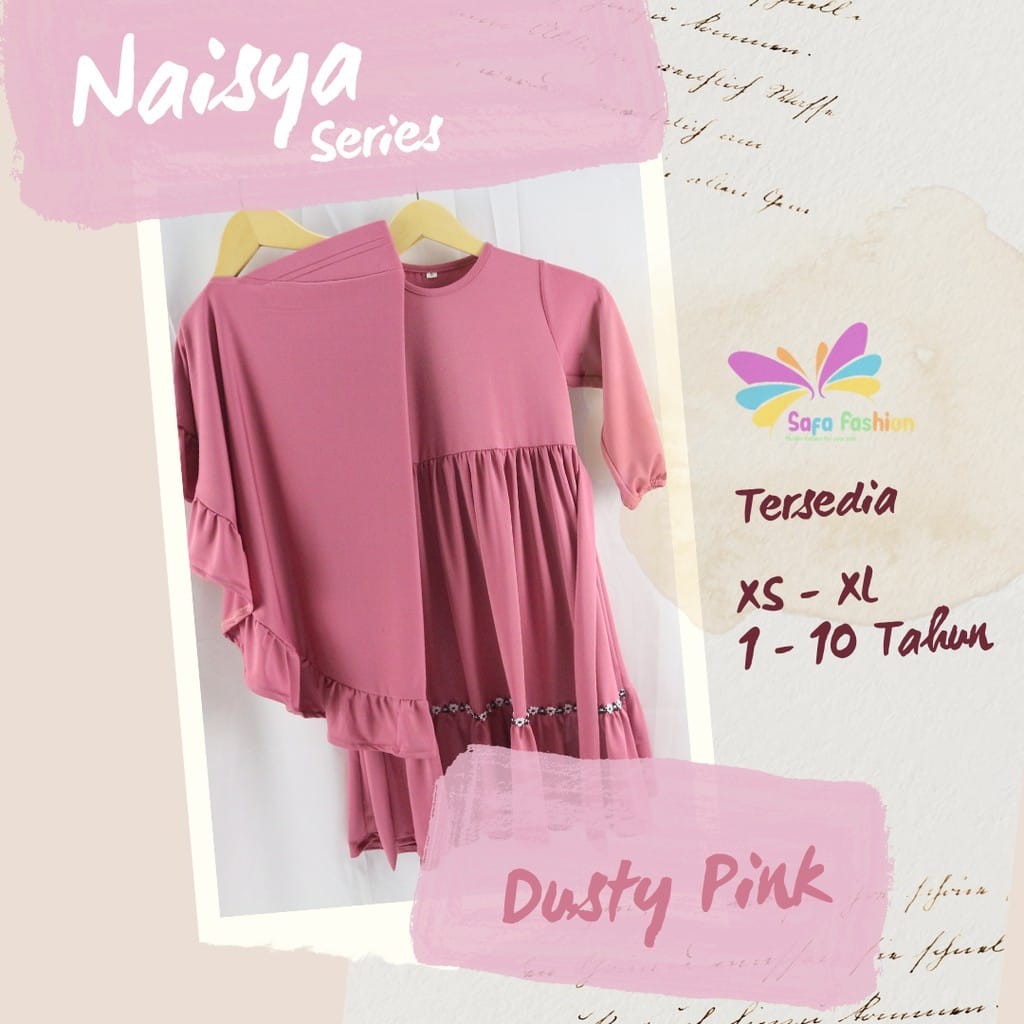 (COD) Gamis Anak Perempuan &quot;Naisya&quot; Usia 1-8th TERBARU 2022