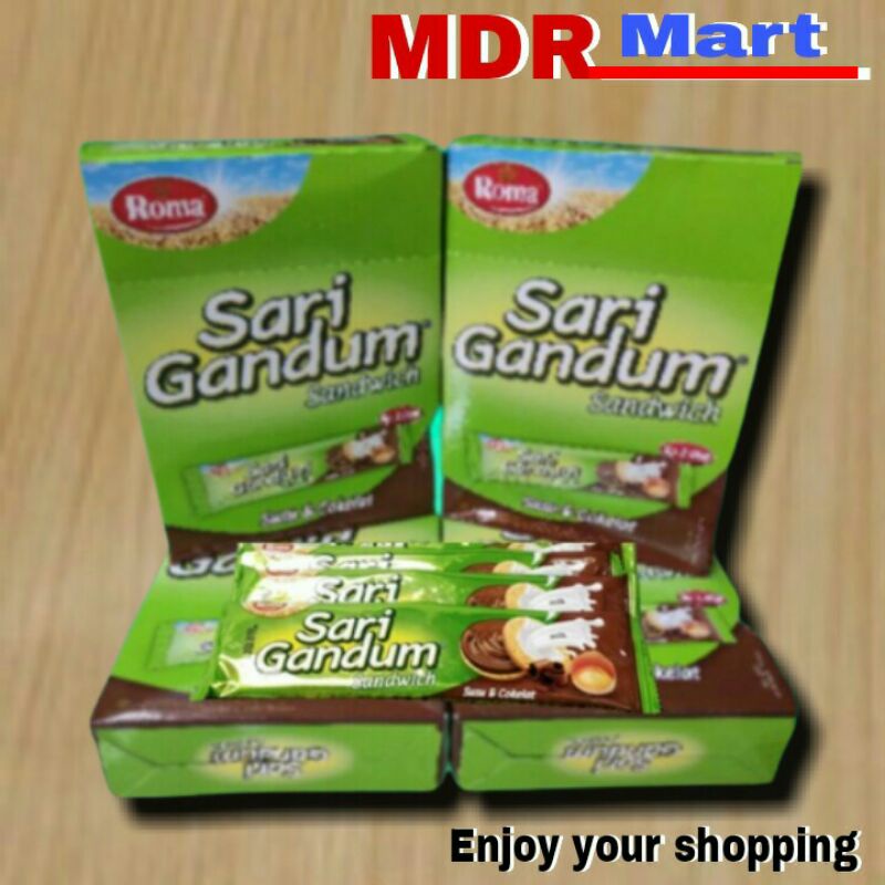 

SARI GANDUM ROMA BISKUIT SANDWICH 1 BOX ISI 12 PCS @ 38,5 GRAM