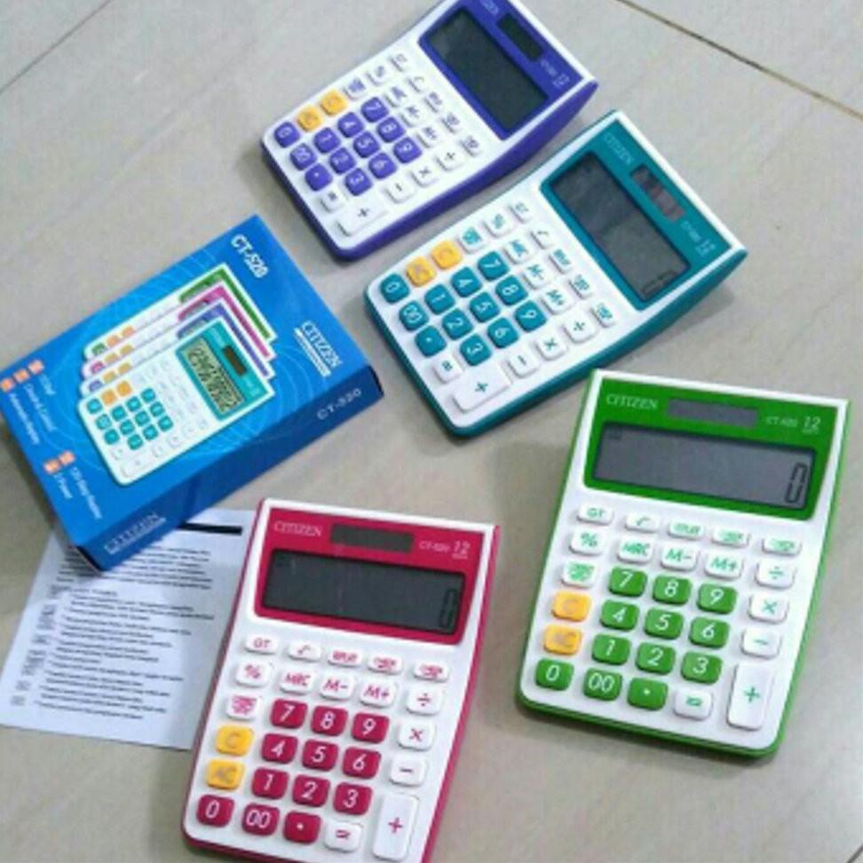 

[KODE BARANG 383] KALKULATOR CITIZEN CT - 520 WARNA 12 DIGIT CHECK CORRECT MANIS COLOUR CALCULATOR