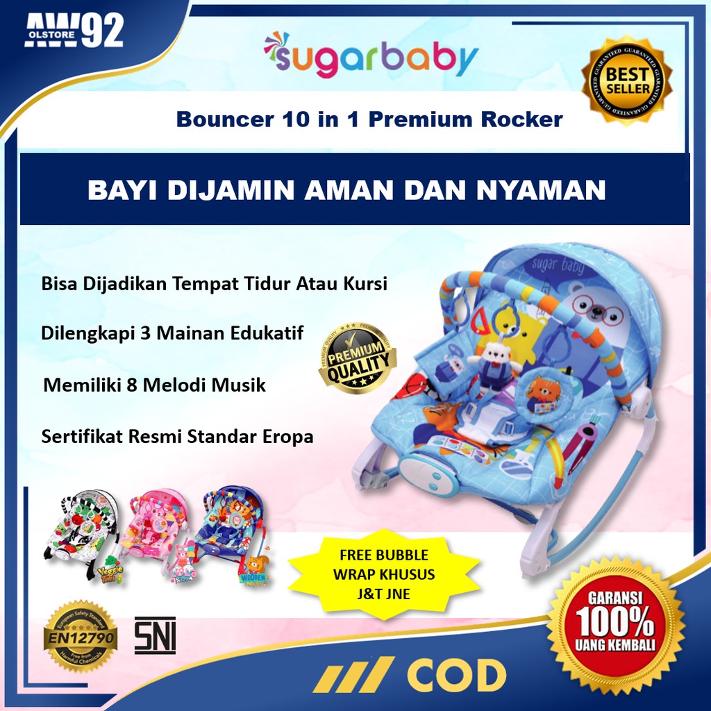 Bouncer Kursi Tempat Duduk Bayi Baby Sugarbaby Sugar Baby Perlengkapan Bayi Baru Lahir Newborn BR01