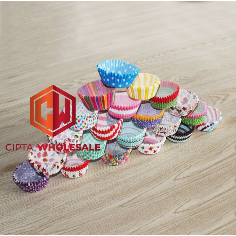 Cupcake Cup Cake Case Paper Tempat Kertas Muffin Random