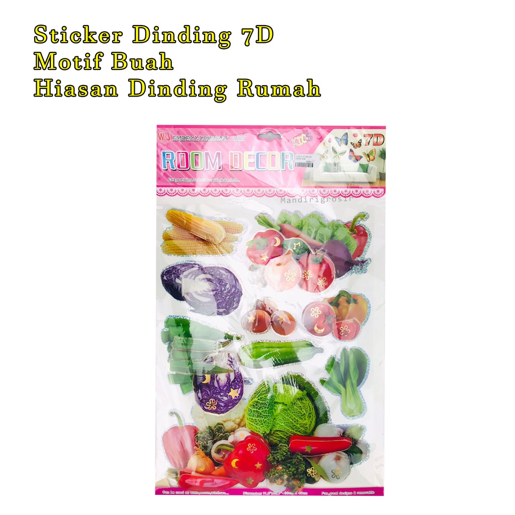 Sticker * Sticker Dinding 7D *Room Decor *Hiasan dinding Rumah *Sticker Buah