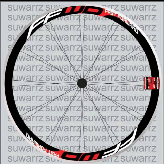 Decal STIKER FFWD ukuran rims 3cm