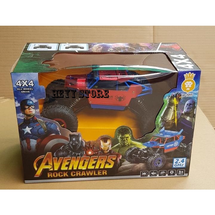 MAINAN MOBIL REMOTE CONTROL OFFROAD 4WD SCALE 1:18 MAINAN MOBIL RC 4X4 AVANGERS ROCK CRAWLERS MAINAN