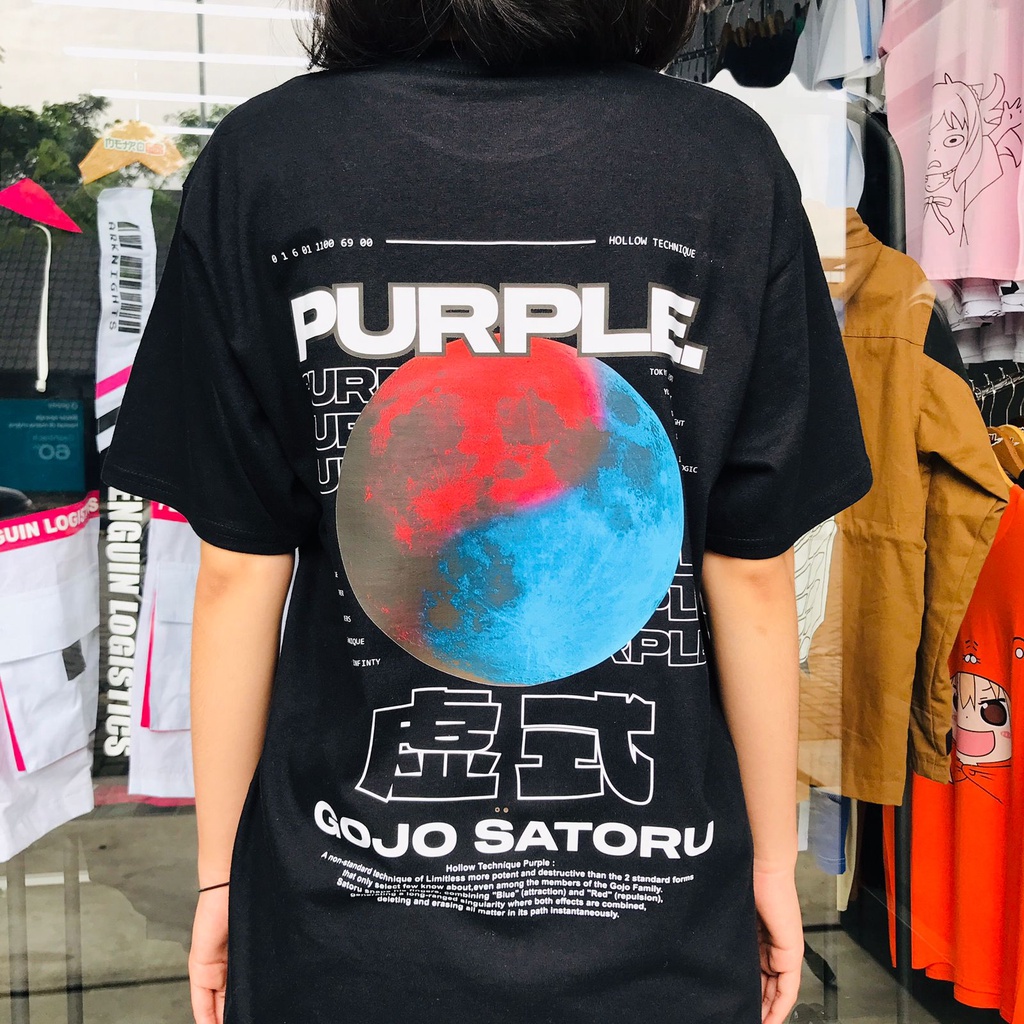 Kaos Gojo Hollow Purple Anime Manga Jujutsu Kaisen Premium Unisex