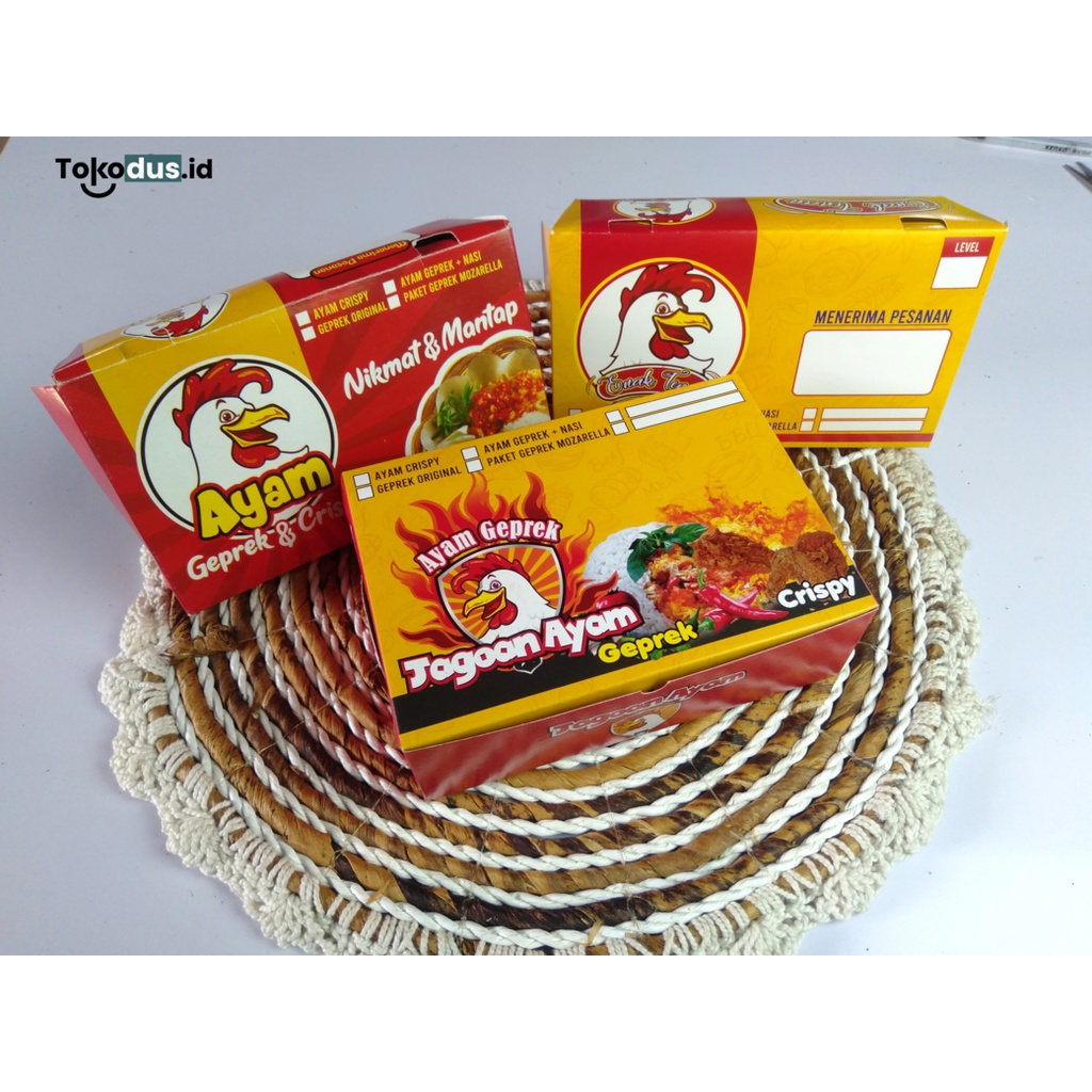Box Ayam Geprek isi 30 pcs | Dus Ayam Geprek Universal Murah