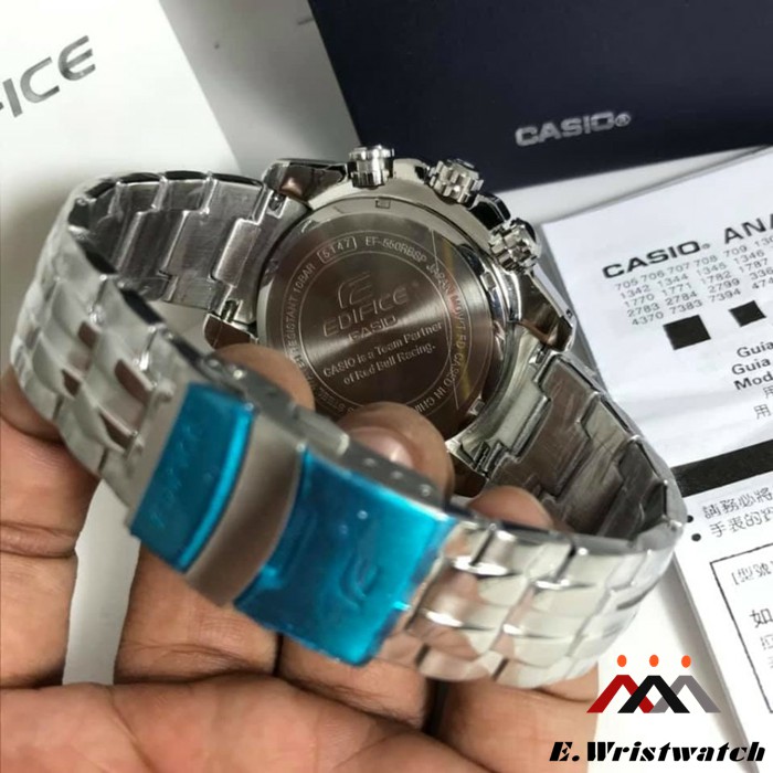 JAM TANGAN CASIO EDIFICE EF550 SILVER BLACK CASIO EDIFICE ORIGINAL EF 550 GARANSI