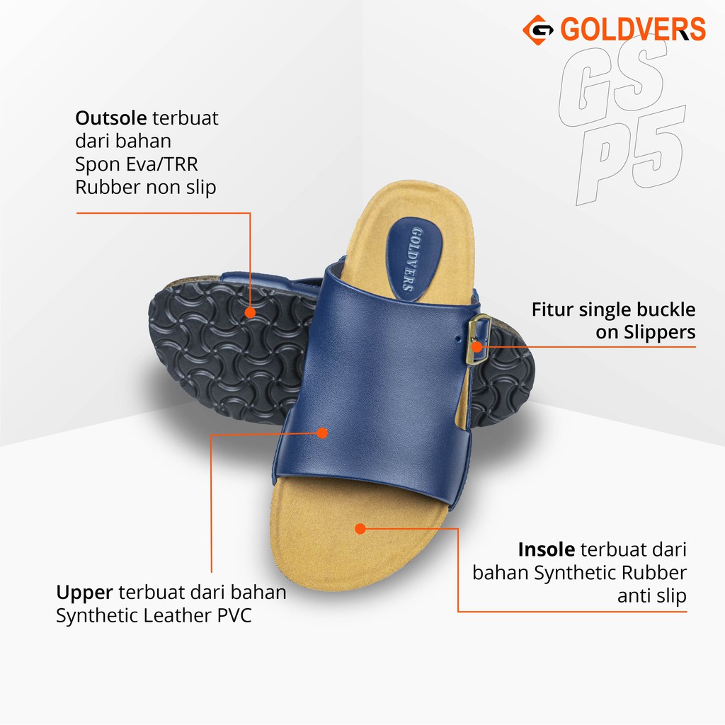 DISTRIBUTOR TAS Sandal Pria Original GOLDVERS Sandal Slide Kasual Import Sandal Slop Outdoor Simple
