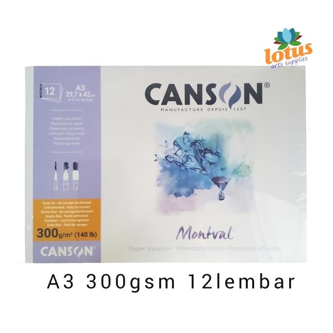 

Canson Montval A3 300gsm 12 sheets - watercolor paper