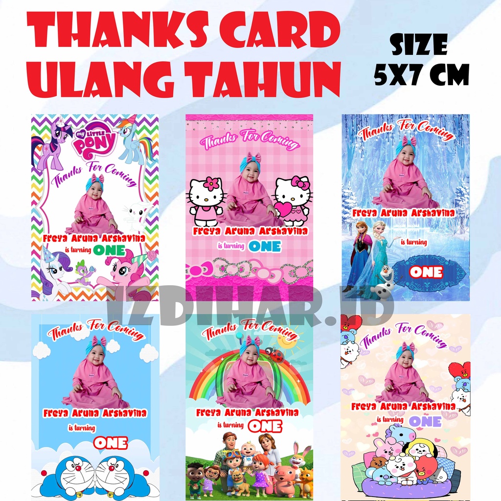 Jual (PER 100 PCS ) Ucapan terimakasih / thanks card / kartu souvenir