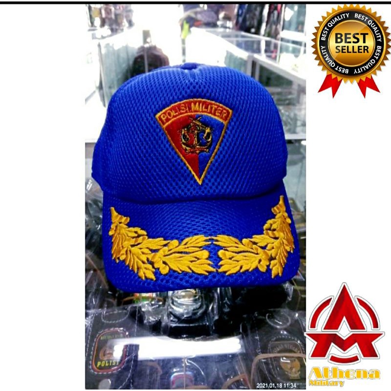 Topi Jaring POMAL padi kapas biru benhur | Topi POMAL pamen warna biru