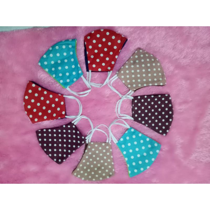 MASKER KUPING 2PLY VOLKADOT/MASKER KARET KUPING 2LAPIS/MASKER 2LAPIS VOLKADOT