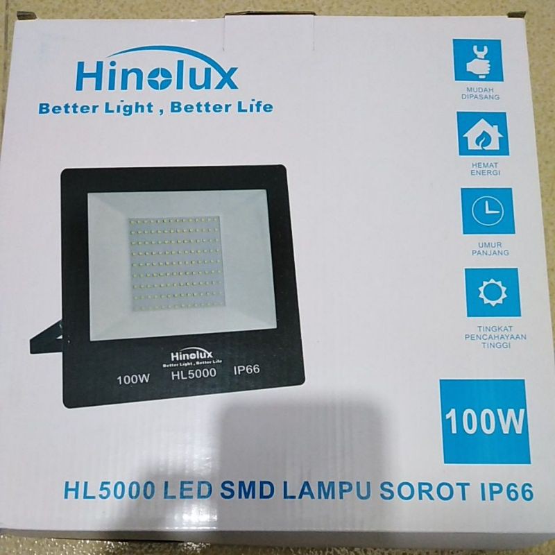 LAMPU SOROT TEMBAK OUTDOOR HINOLUX 100W WH &amp; WW