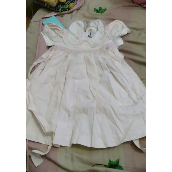 Dress outfit lucu balita putih pink