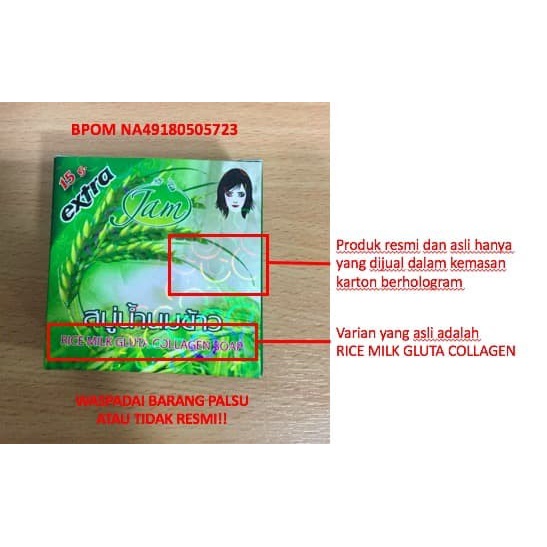 Za2012 Jam, Sabun Beras Thailand, Original r0F