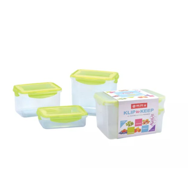 Lion Star NOVELIA STARTER VALUE EXCLUSIVE GRANDE PACK Set Tempat Makanan Toples Penyimpanan Plastik