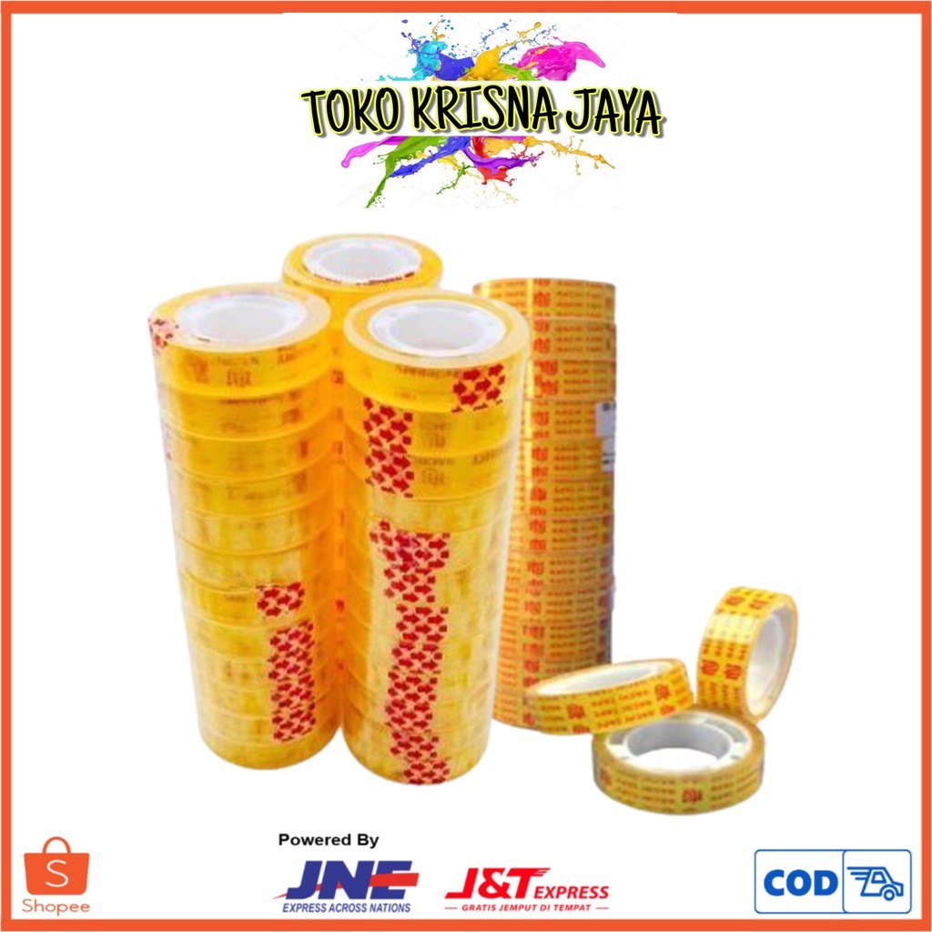 

NACHI SOLASI BENING TAPE SELOTIP STATIONERY TAPE YELLOW SHRINK ISI 6 PCS