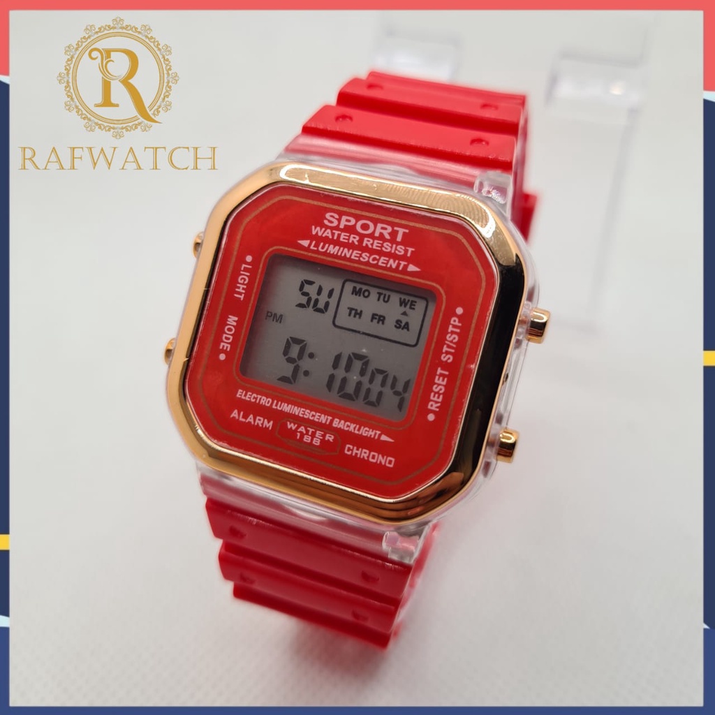 JAM TANGAN DIGITAL RUBBER PRIA WANITA REMAJA SEGI DW-5600 GROSIR RUBBER SPORT LED KOREAN STYLE