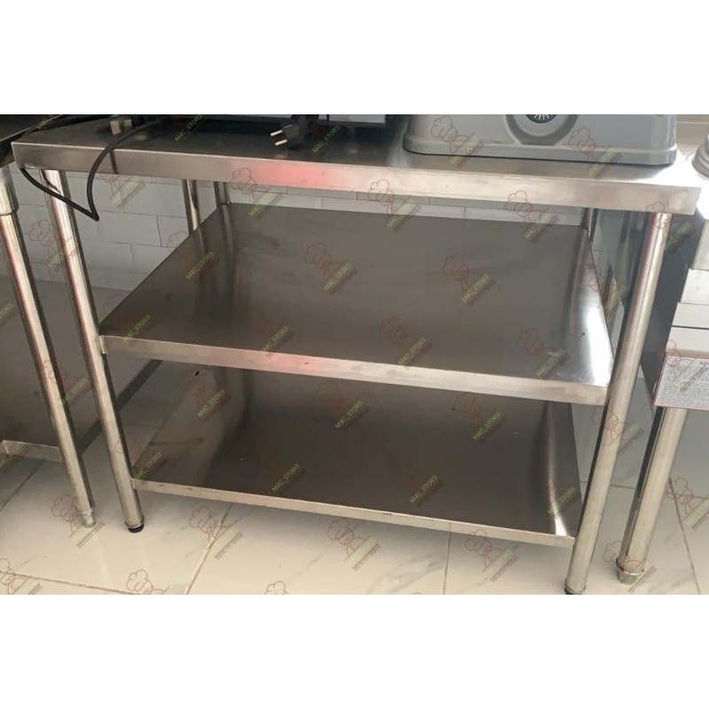 Meja Kerja Stainless/Work Table/Meja Racik/Meja Dapur/Preparation Table Stainless Steel
