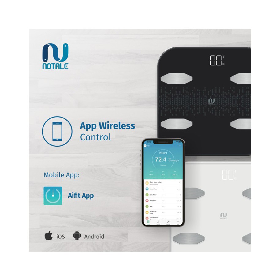 Notale Timbangan Badan Digital Smart Scale with Apps NTL-SS9 Pro