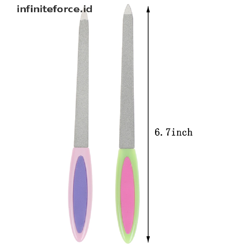 Infiniteforce.id Kikir Kuku Dua Sisi Bahan Metal Untuk Manicure / Pedicure