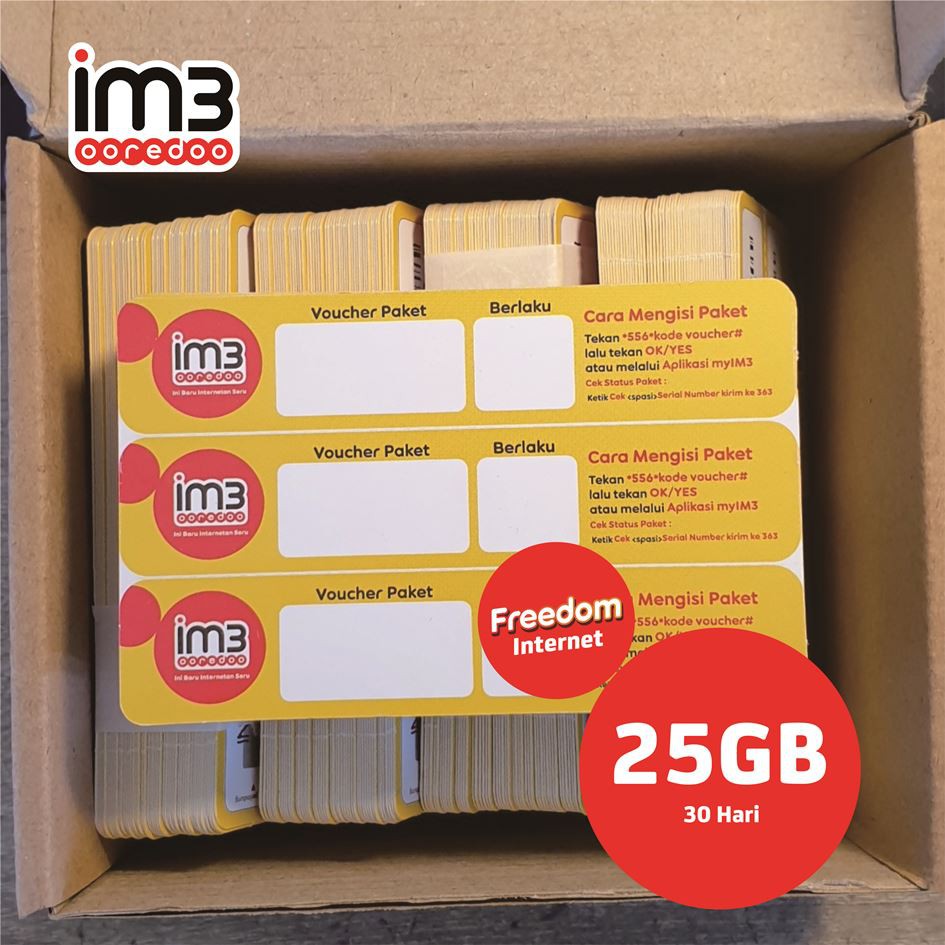 Voucher Data Freedom Internet Indosat 25GB