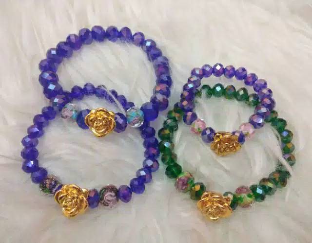 Gelang Manik Kristal Lampwork