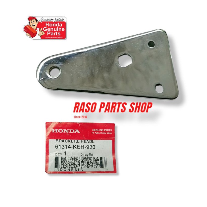 kupingan lampu depan kiri bracket l headlight megapro lama hiu original 61314-KEH-930