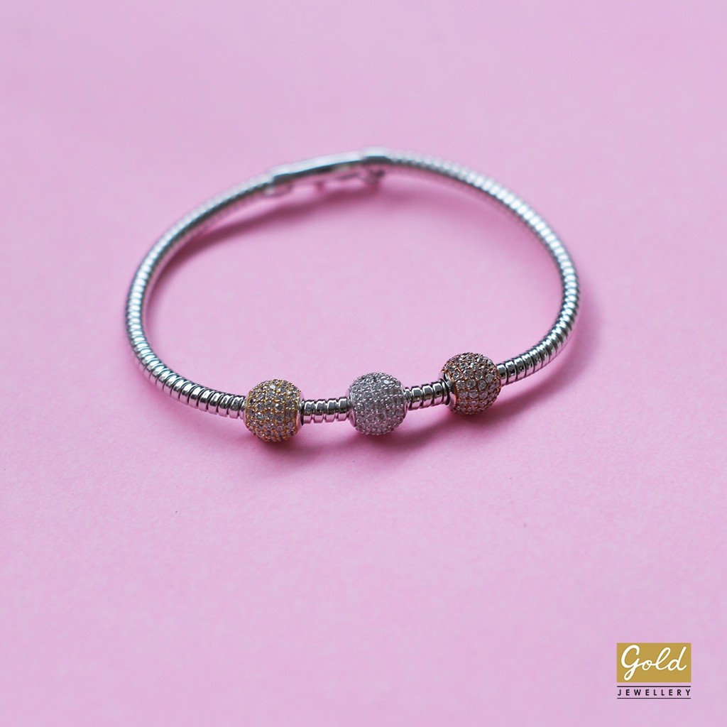 Gelang emas putih kadar 750 75% - PGL07011900