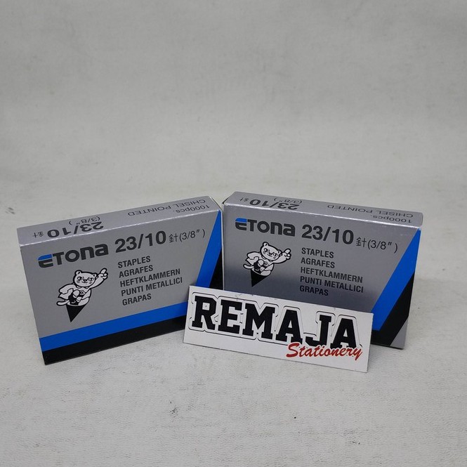 

Isi staples ETONA 23/10 ( 3/8" ) refil staples