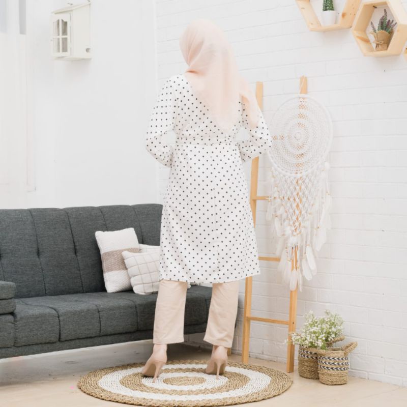 TUNIK POLKADOT / tunik murah / tunik kekinian / tunik terbaru 2021 / tunik terlaris busui friendly