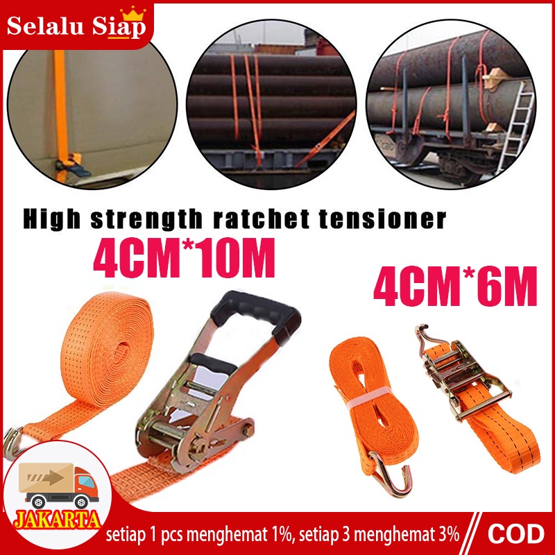 4CM X 10 Meter  Gladiator Rachet Tie Down Tali Ikat Barang Mobil Truk