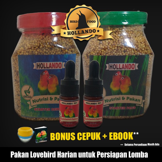 Pakan harian & Vitamin Burung Lovebird PAUD & Dewasa