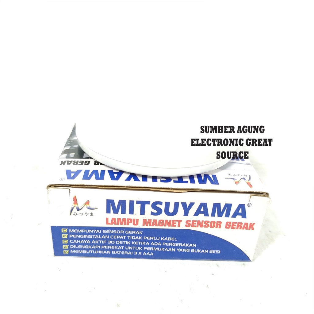 Mitsuyama MS8511 Lampu Magnet Sensor Gerak Nyala Otomatis Tinggal Tempel