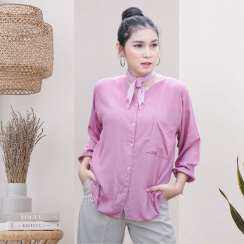 HEFA BLOUSE RAYON CRINCLE WANITA//BLOUSE WANITA CRINKLE