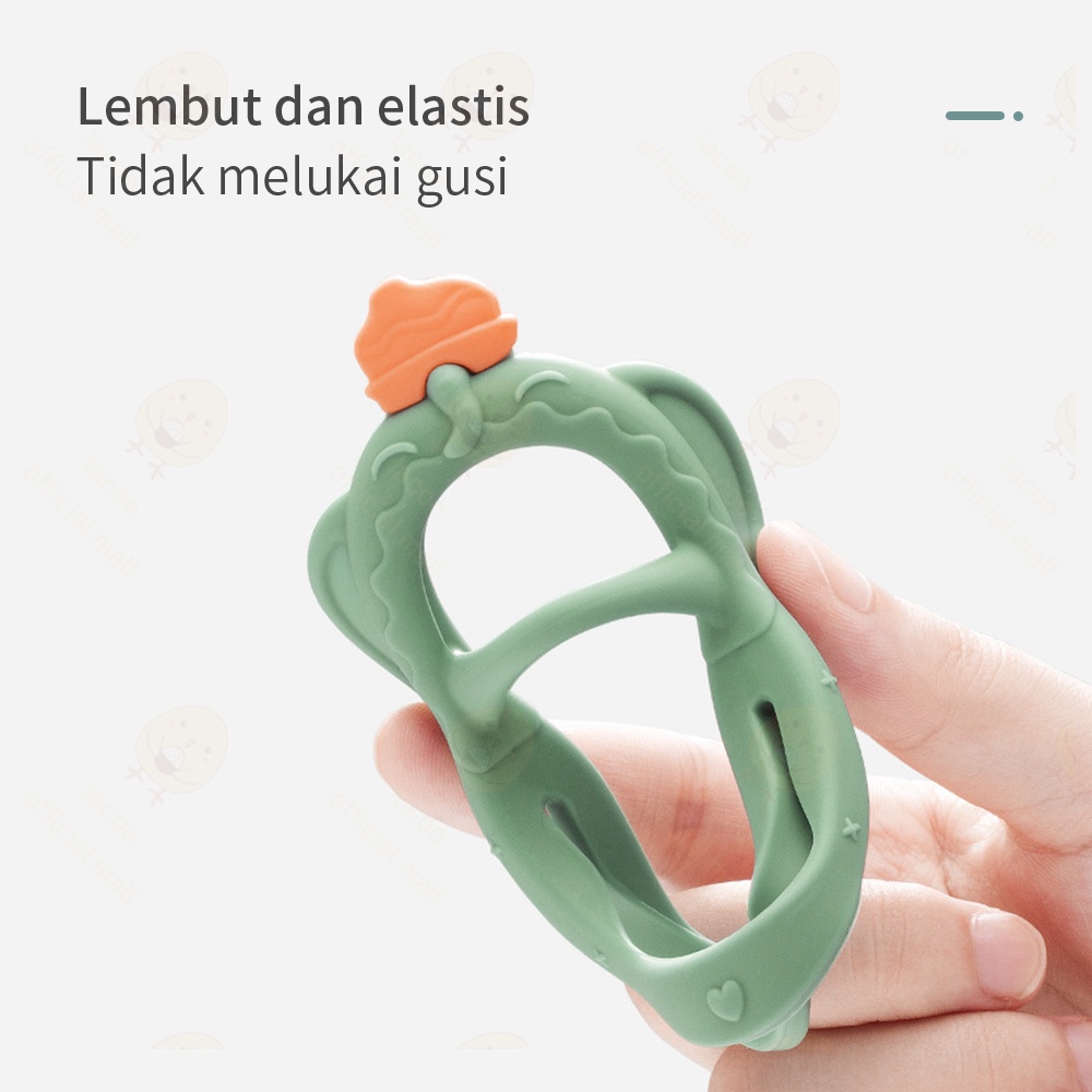 Mainan teether gelang bayi silikon lembut gigitan bayi dengan kotak BPA FREE