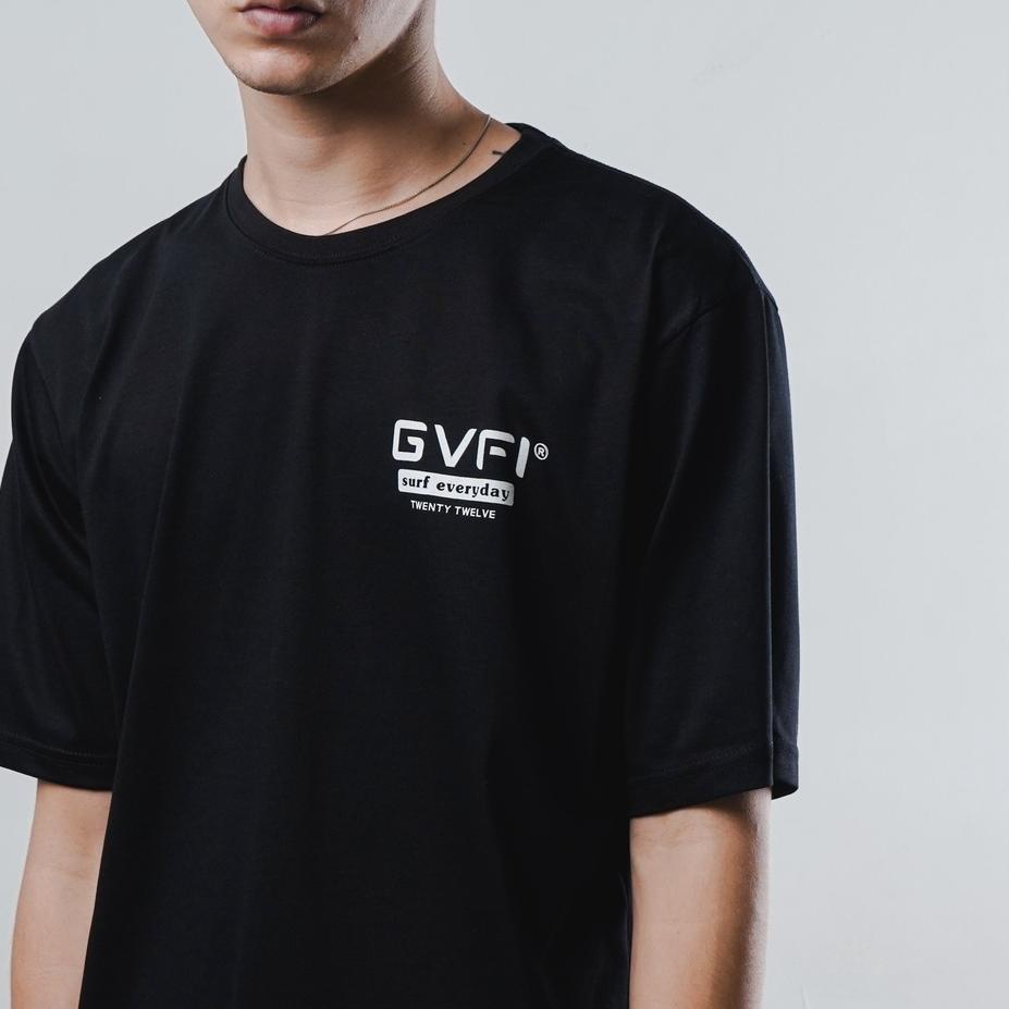 Terlaris.. GVFI T-Shirt Surf Everyday Black Kaos Hitam