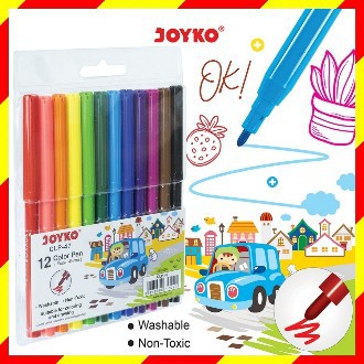 

Pensil Warna Kuas Spidol Joyko Color Brush CLP-47 12 Pencil Color