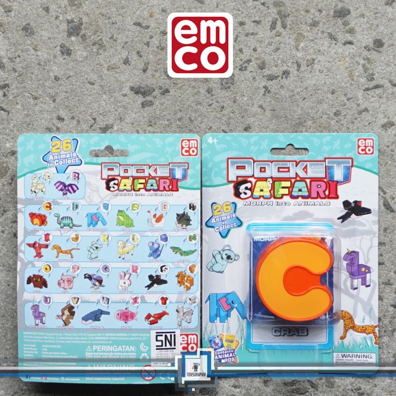 Emco Pocket Safari CRAB Letter C Morphers Robot Animal