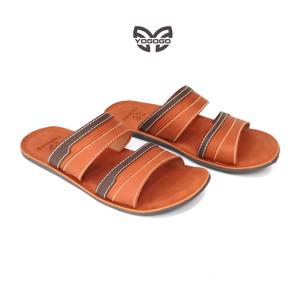 YOGOGO Sandal Selop Kulit Pria Sendal Slide Casual Yogogo Original size 39-43