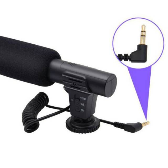 Microphone TaffSTUDIO Shotgun untuk DSLR - MIC-05 Hitam