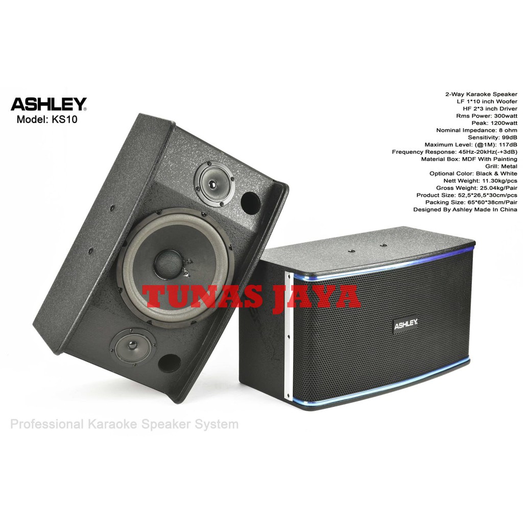 Speaker Karaoke Pasif Ashley KS10 - KS 10 10 inch Original Ashley