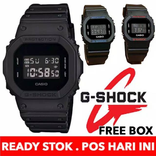 TERLARIS JAM TANGAN ORIA CASIO G-SHOCK DW6500/GLS FULL BLACK
